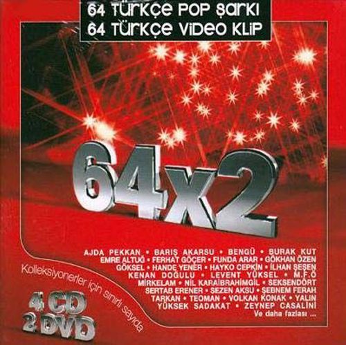 64 Türkçe Pop Şarkı / 64 Türkçe Video Klip (4 Cd + 2 Dvd)